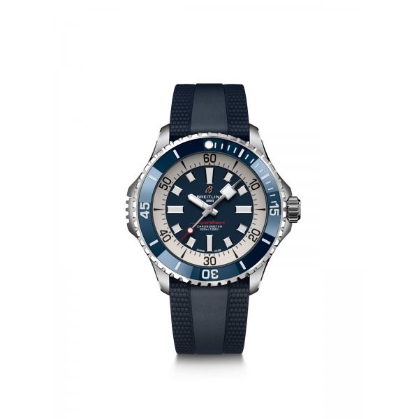 Montre Breitling Superocean 46mm Automatic Cadran Bleu Bracelet Caoutchouc