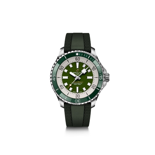 Montre Breitling Superocean 44mm Automatic Cadran Vert Bracelet Caoutchouc