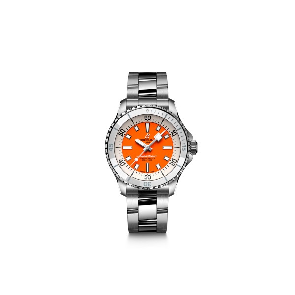 Montre Breitling Superocean Automatic 36 Cadran Orange Bracelet Acier