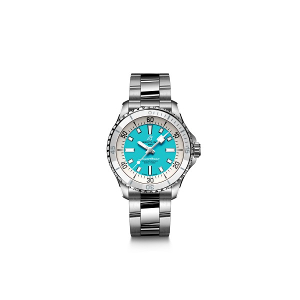 Montre Breitling Superocean Automatic 36 Cadran Turquoise Bracelet Acier