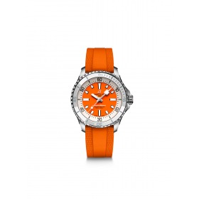 Montre Breitling Superocean Automatic 36 Cadran Orange Bracelet Caoutchouc