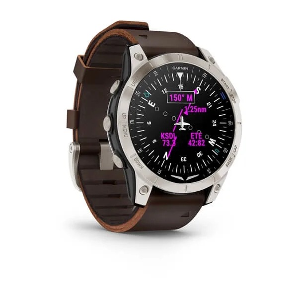 Montre Garmin D2 Mach 1 Bracelet Cuir Brun