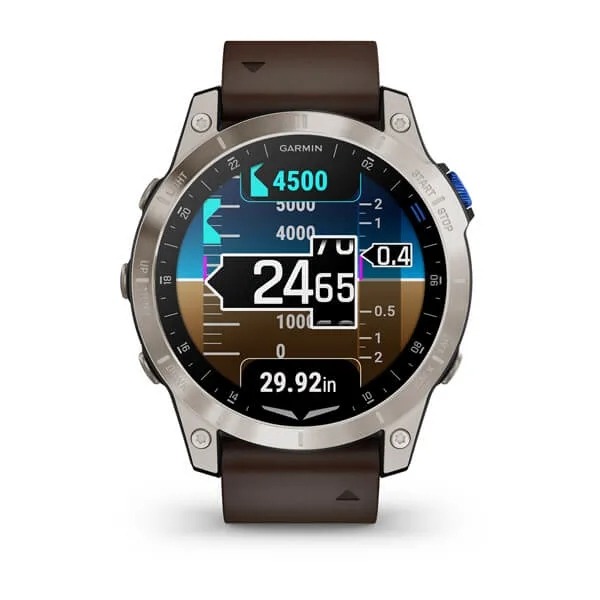 Montre Garmin D2 Mach 1 Bracelet Cuir Brun