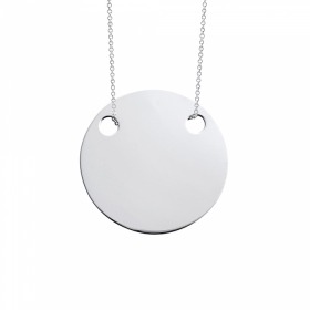 Collier Ginette NY BABY DISC ON CHAIN Or Blanc
