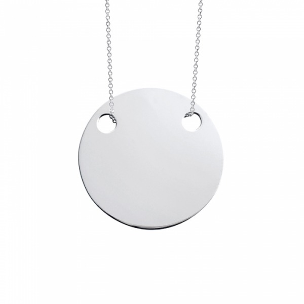 Collier Ginette NY BABY DISC ON CHAIN Or Blanc