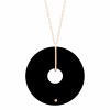 Collier Ginette NY JUMBO DONUT ONYX ON CHAIN