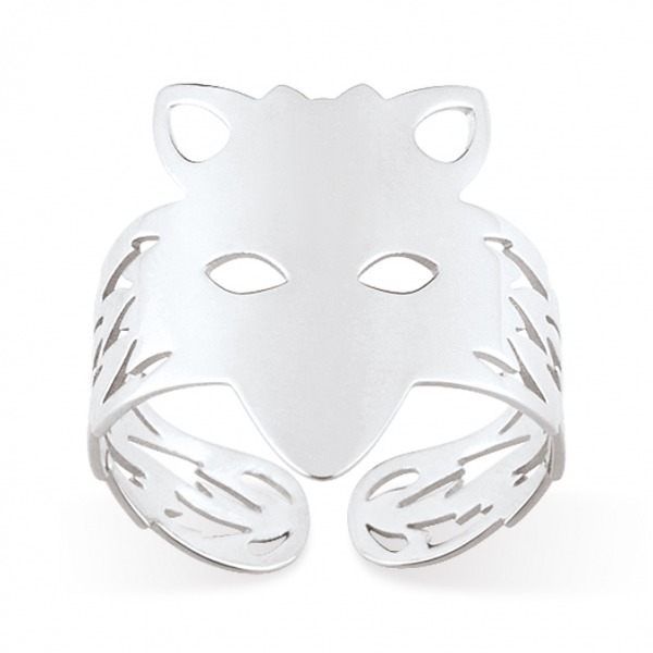 Bague Ginette NY WOLF RING Or Blanc