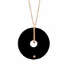 Collier Ginette NY MINI DONUT ONYX ON CHAIN
