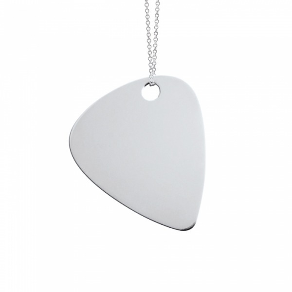 Collier Ginette NY GUITAR PICK Or Blanc