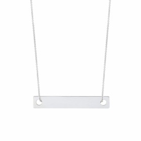 Collier Ginette NY MINI BAGUETTE ON CHAIN Or Blanc