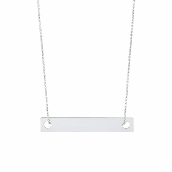 Collier Ginette NY MINI BAGUETTE ON CHAIN Or Blanc