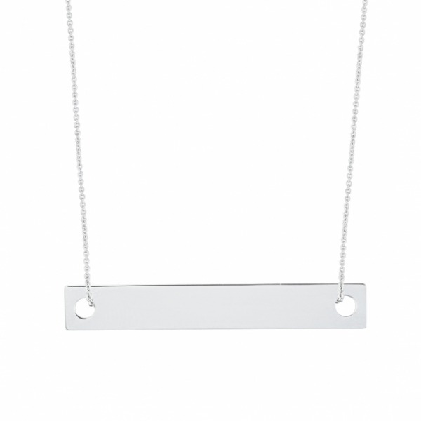 Collier Ginette NY BABY BAGUETTE ON CHAIN Or Blanc