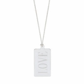 Collier Ginette NY RECTANGLE ON CHAIN Or Blanc