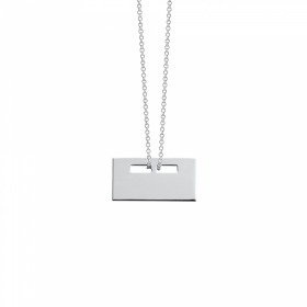 Collier Ginette NY BABY PLATE ON CHAIN Or Blanc