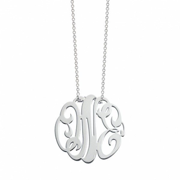 Collier Ginette NY BABY LACE MONOGRAM "ONE" Or Blanc