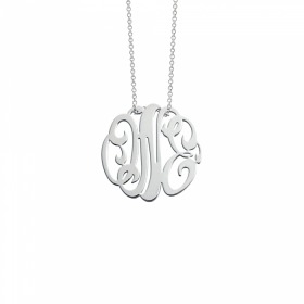 Collier Ginette NY BABY LACE MONOGRAM "ONE" Or Blanc