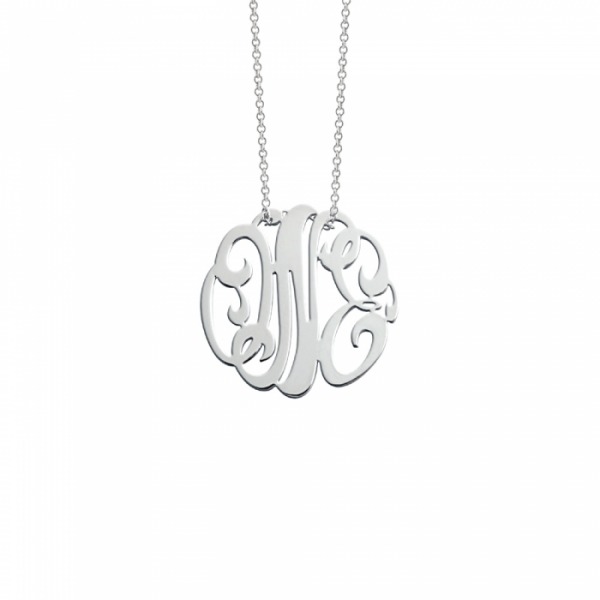 Collier Ginette NY BABY LACE MONOGRAM "ONE" Or Blanc