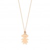 Collier Ginette NY LITTLE GIRL & BEAD ON CHAIN Or Rose