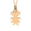 Collier Ginette NY LITTLE GIRL & BEAD ON CHAIN Or Rose