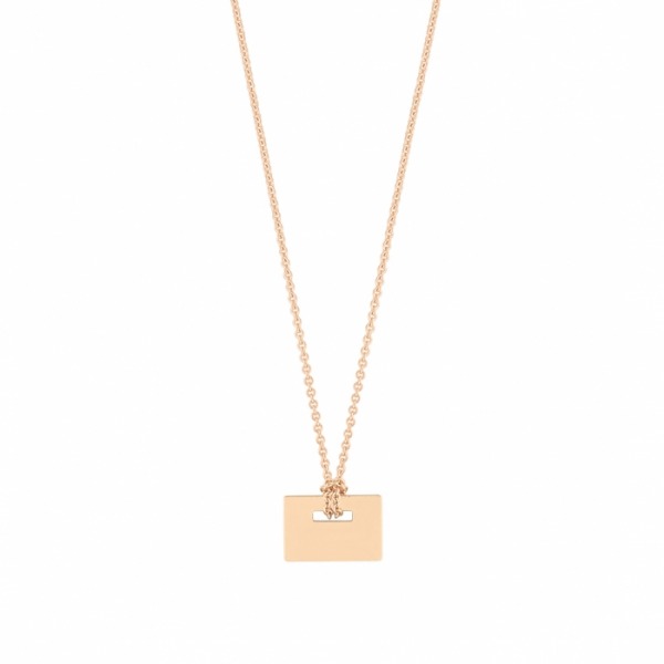 Collier Ginette NY LITTLE PLATE ON CHAIN Or Rose