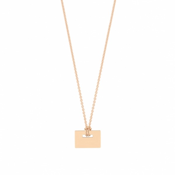 Collier Ginette NY LITTLE PLATE ON CHAIN Or Rose