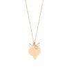 Collier Ginette NY LITTLE WOLF & BEAD ON CHAIN Or Rose