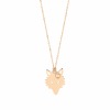 Collier Ginette NY LITTLE WOLF & BEAD ON CHAIN Or Rose