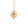 Collier Ginette NY LITTLE WOLF & BEAD ON CHAIN Or Rose