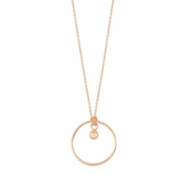 Collier Ginette NY LITTLE CIRCLE WITH BEAD ON CHAIN Or Rose