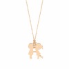 Collier Ginette NY LITTLE KISS WITH BEAD ON CHAIN Or Rose