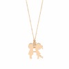 Collier Ginette NY LITTLE KISS WITH BEAD ON CHAIN Or Rose