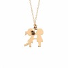 Collier Ginette NY LITTLE KISS WITH BEAD ON CHAIN Or Rose