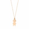 Collier Ginette NY LITTLE BOY WITH BEAD ON CHAIN Or Rose