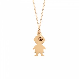 Collier Ginette NY LITTLE BOY WITH BEAD ON CHAIN Or Rose