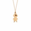 Collier Ginette NY LITTLE BOY WITH BEAD ON CHAIN Or Rose