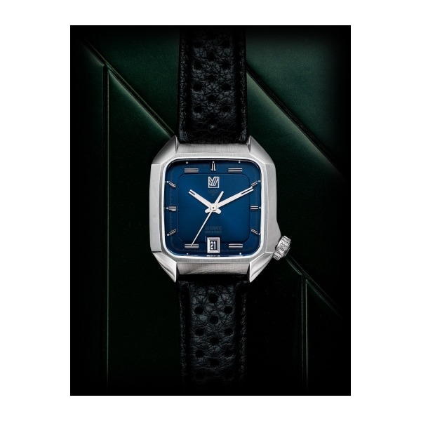 Montre MARCH LA.B AM2 Slim Automatique Cadran Navy Bracelet Buffle