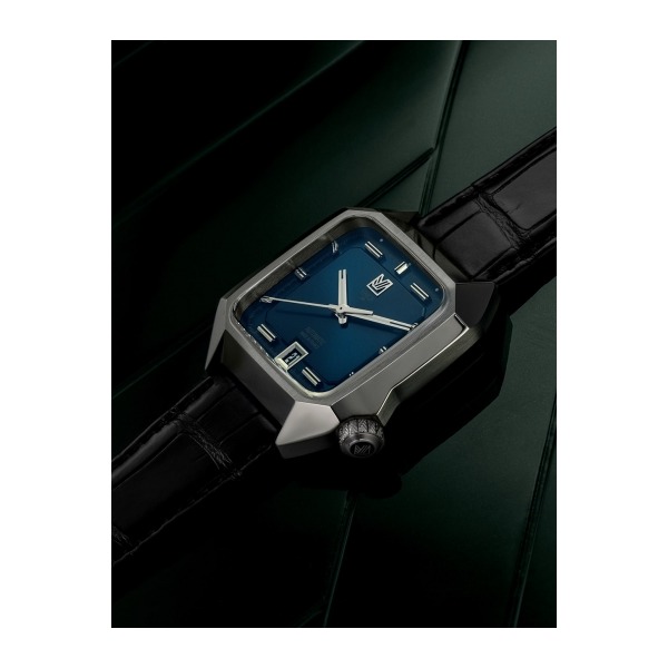 Montre MARCH LA.B AM2 Slim Automatique Cadran Navy Bracelet Buffle