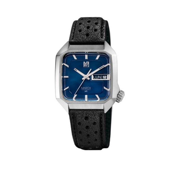 Montre MARCH LA.B AM2 Slim Automatique Cadran Navy Bracelet Buffle