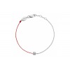 Bracelet Redline PURE chaîne &amp; cordon 1 Diamant 0.10 ct or blanc