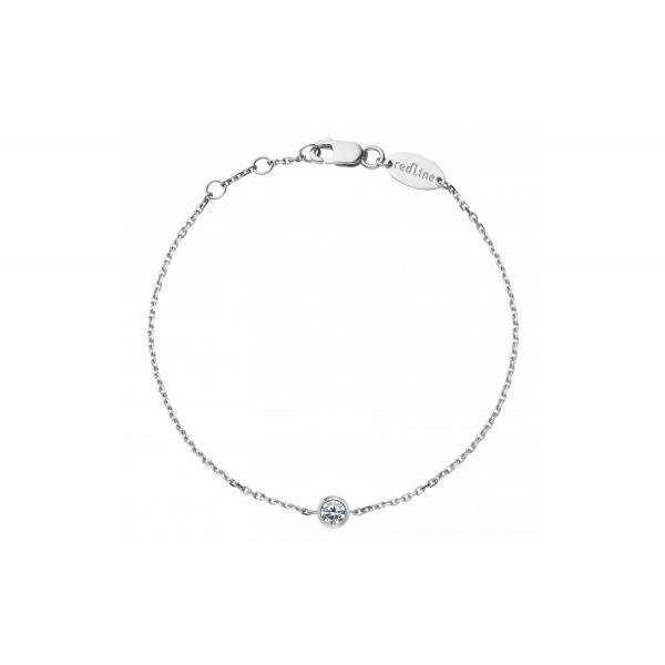 Bracelet Redline PURE 1 Diamant 0.10 ct chaîne or blanc