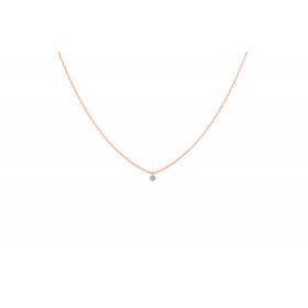 Collier La Brune & La Blonde 360° Diamant 0.07 carat or rose