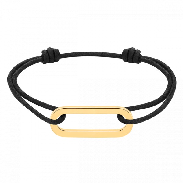 Bracelet sur cordon Maillon L or jaune