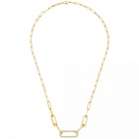 Collier Maillon Dinh Van L or jaune et diamants