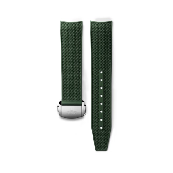 Bracelet de montre LONGINES (21mm) Caoutchouc Vert pour LONGINES HYDROCONQUEST 41mm