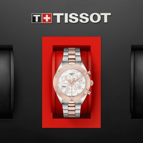 Montre Tissot PR 100 Sport Chic Chronograph Acier inoxydable 316L
