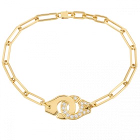 Bracelet Menottes dinh van R12 or jaune et diamants