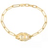 Bracelet Menottes dinh van R12 or jaune et diamants