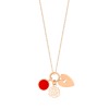 Collier Ginette NY TWENTY CORAL 3 CHARMS ON CHAIN