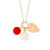 Collier Ginette NY TWENTY CORAL 3 CHARMS ON CHAIN