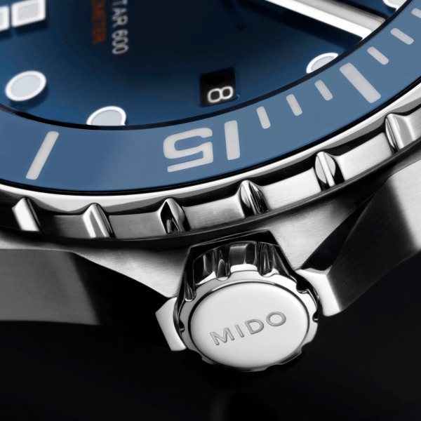 Montre Mido Ocean Star 600 Chronometer Cadran Bleu Bracelet Acier